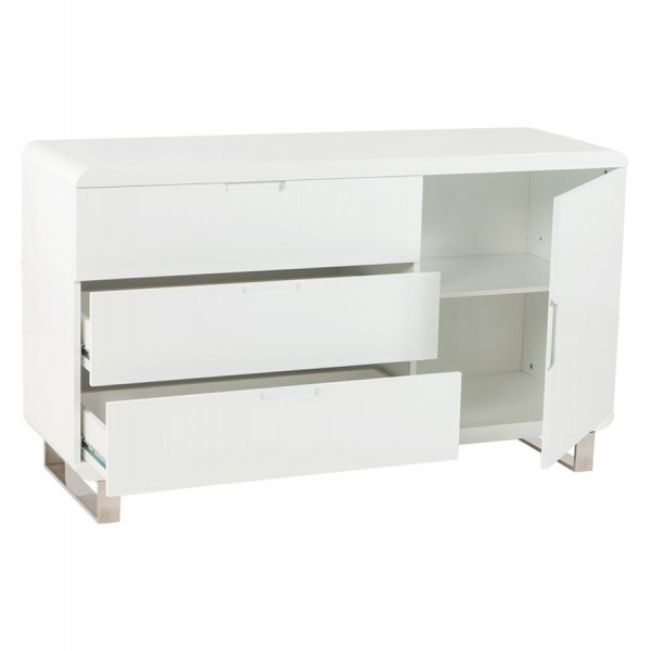 meuble de rangement blanc laqué