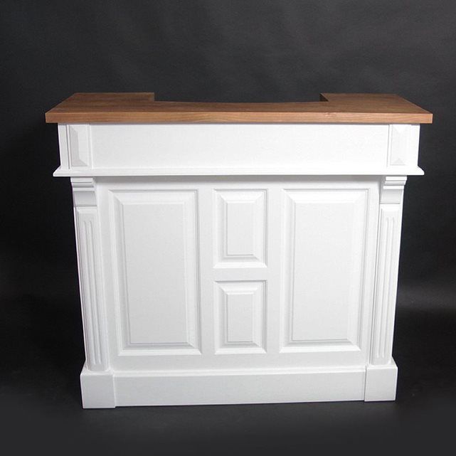 meuble bar blanc et bois