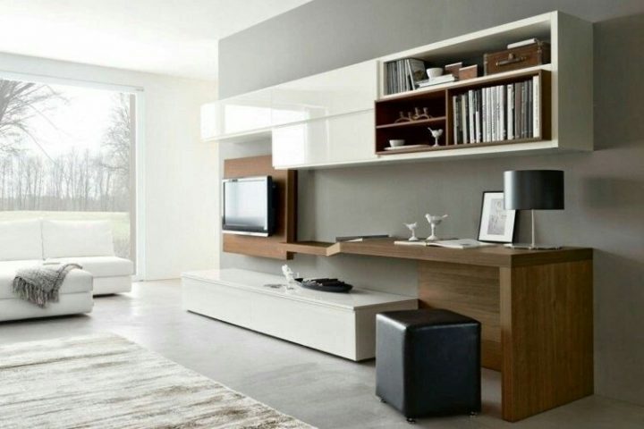 meuble salon avec bureau intégré