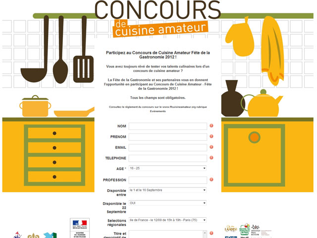 liste des concours de cuisine