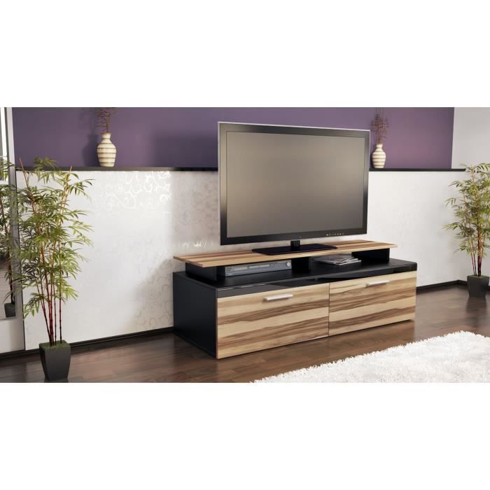 meuble tele noir et bois