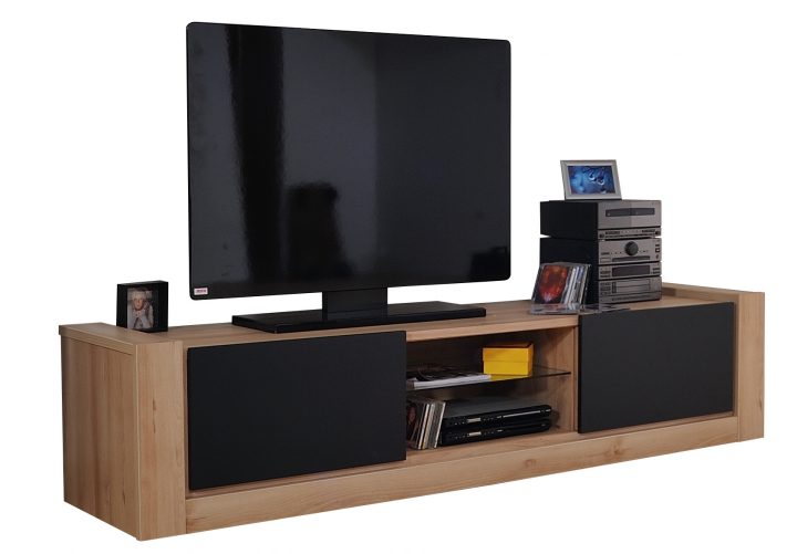meuble tv noir et bois 180 cm meuble tv noir et bois 180 cm