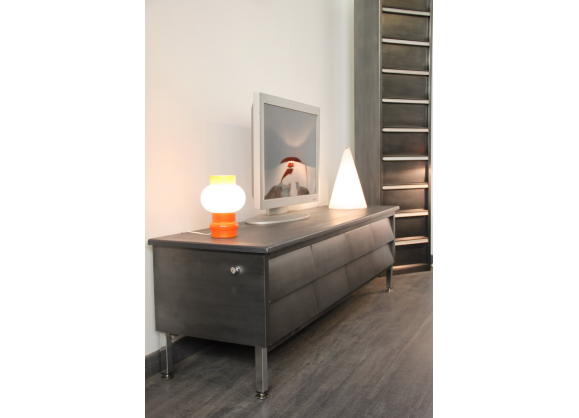 meuble tv en verre transparent