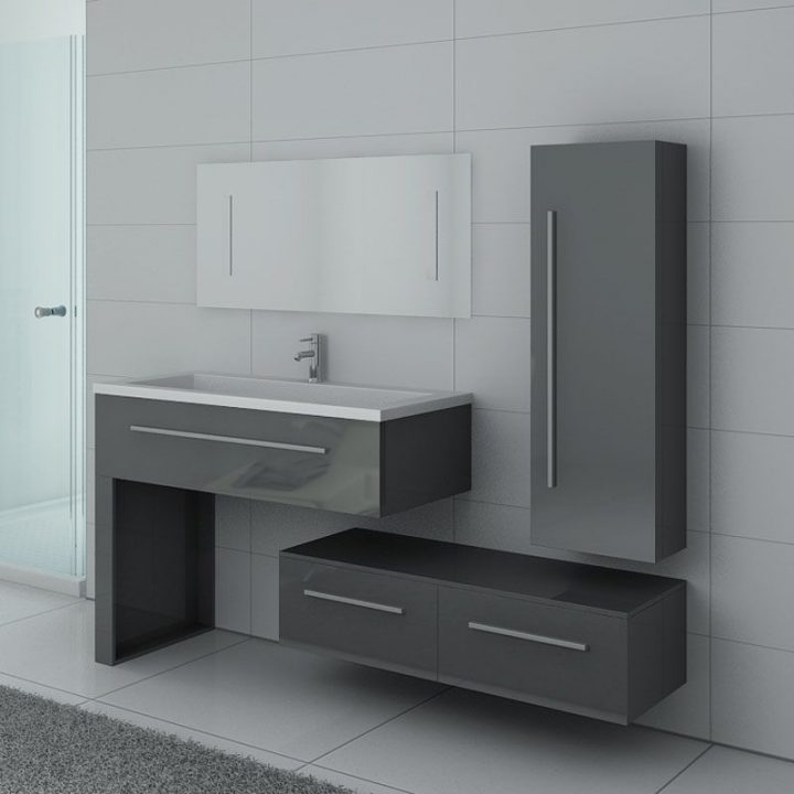 meuble salle de bain gris anthracite castorama