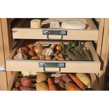 meuble légumier fruitier vertical en bois 6 tiroirs