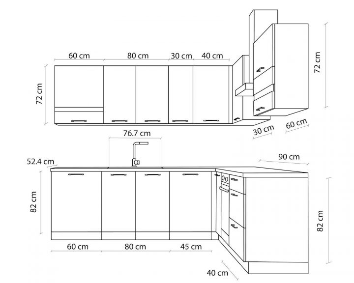 dimension meuble angle cuisine