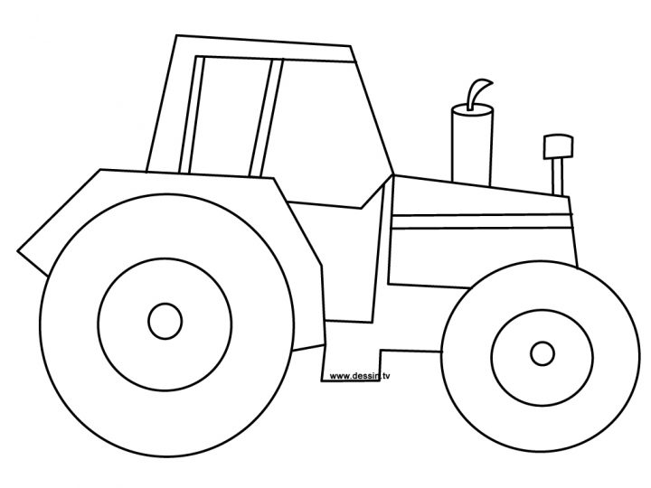 image de tracteur facile a dessiner