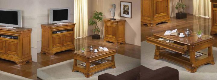 meubles salon bois massif