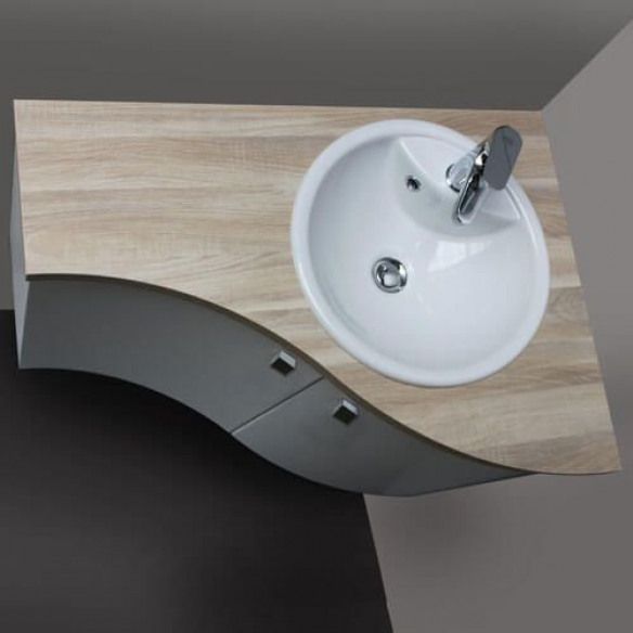 meuble d angle suspendu salle de bain