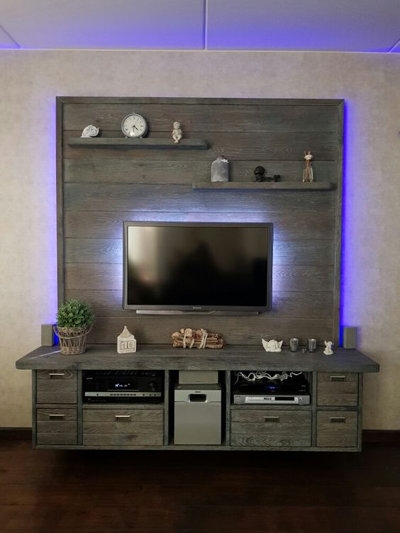 18 Idées Créatives De Meuble Tv En Palette – Autour De La pour Meuble Tv La Foir Fouille