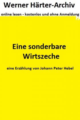 eine sonderbare wirtszeche eine sonderbare wirtszeche