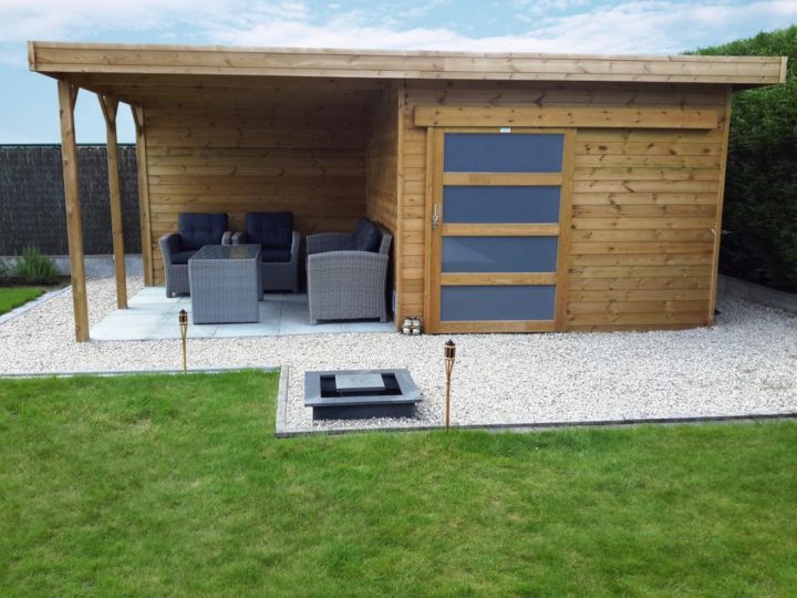 Abri De Jardin Toit Plat Avec Porte Coulissante Et encequiconcerne Woodlife Garden Toit Plat