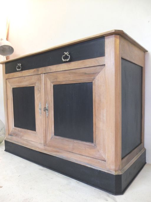 Bahut Style Louis Philippe 19Eme Relooké Bois Et Noir intérieur Relooker Meuble Merisier Louis Philippe Bahut Style Louis Philippe 19Eme Relooké Bois Et Noir intérieur Relooker Meuble Merisier Louis Philippe