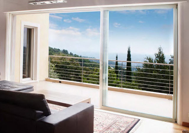 Baie Vitrée Coulissante – Blanc – Pvc – Art And Blind intérieur Store Baie Vitrée Coulissante Ikea