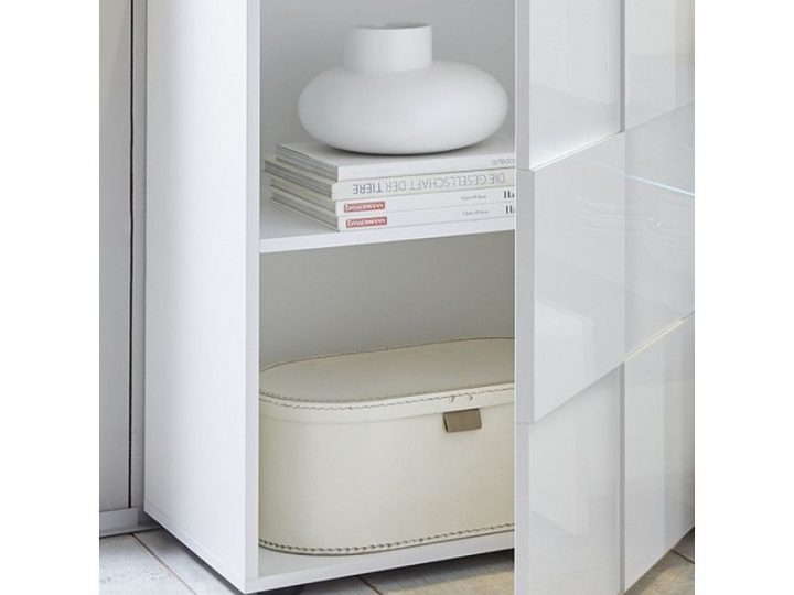 Buffet 3 Portes Design Blanc Laqué Brillant Dominos concernant Buffet Blanc Laque Conforama Buffet 3 Portes Design Blanc Laqué Brillant Dominos concernant Buffet Blanc Laque Conforama