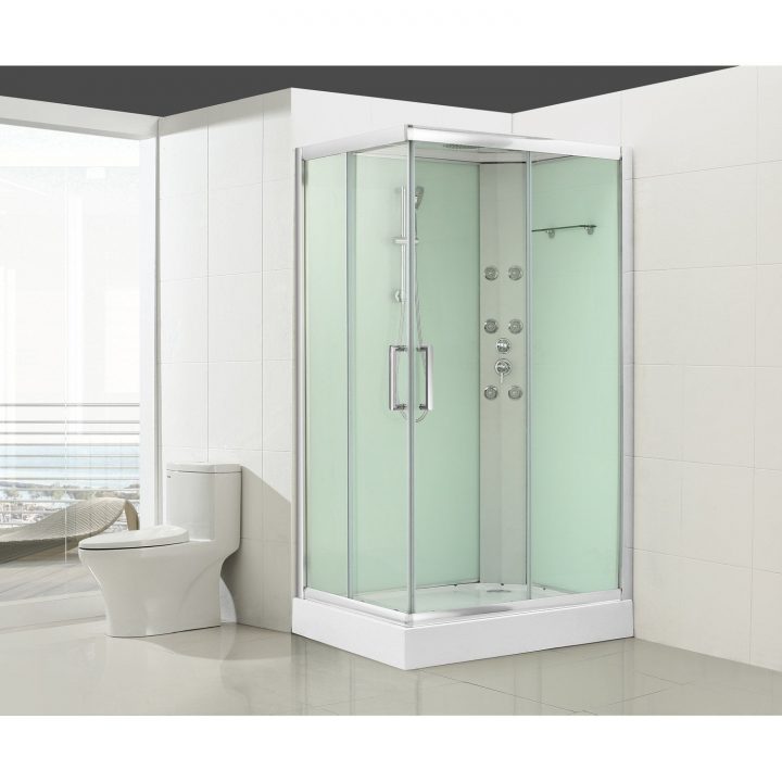 Cabine De Douche L.120 X L.90 Cm, Verre Transparent, Quad concernant Cabine Douche Leroy Merlin