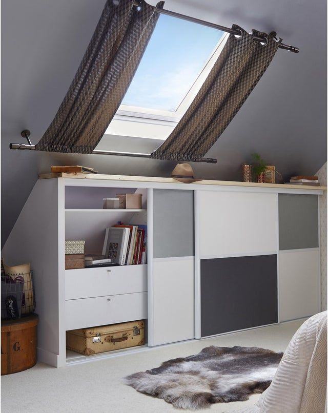 Caisson Sous-Pente Spaceo Home, Blanc H.100 X L.80 X P.60 avec Placards Sous Pente Le Roy Merlin Caisson Sous-Pente Spaceo Home, Blanc H.100 X L.80 X P.60 avec Placards Sous Pente Le Roy Merlin