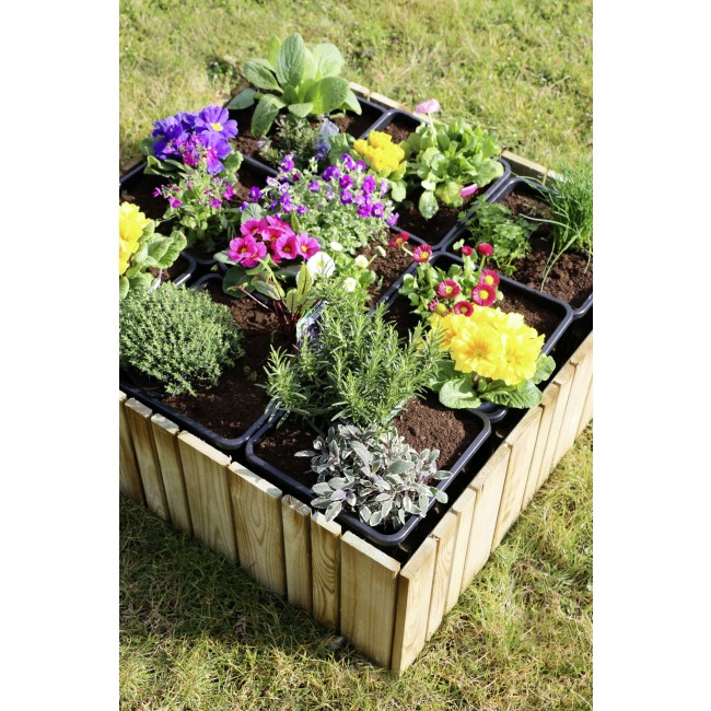 Carré Potager En Pin – Capacité 117 Litres – Vertikal 80 intérieur Carré Potager En Noisetier Tressé