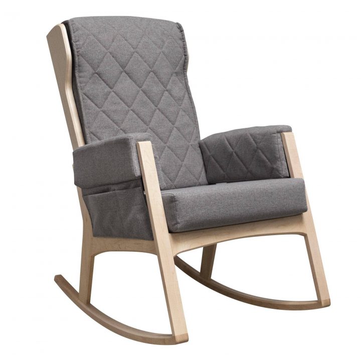 Chaise Berçante Margot – Bois Naturel Et Tissu Déhoussable pour Chaise Bercante Sur Bille