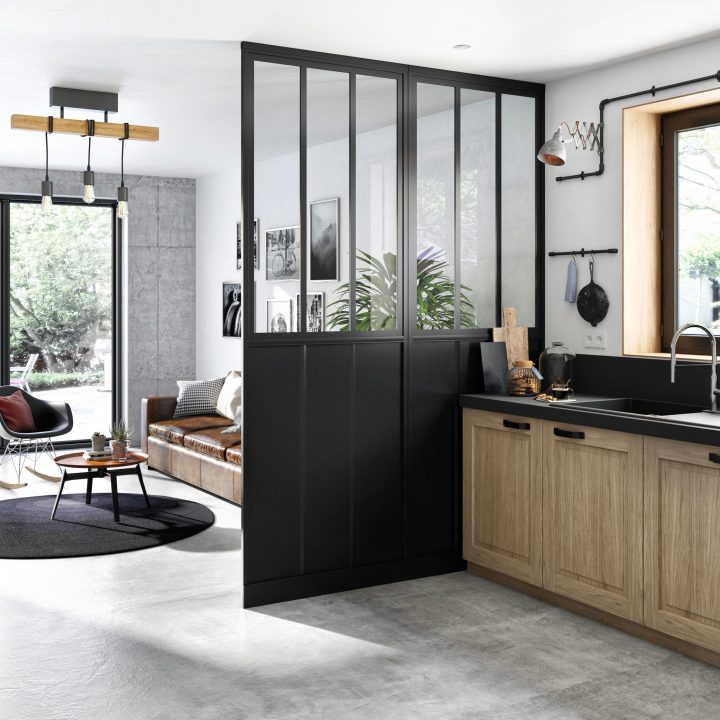 Cloison De Séparation Indus Noire Et Verres Transparents concernant Cloison Amovible Leroy Merlin Cloison De Séparation Indus Noire Et Verres Transparents concernant Cloison Amovible Leroy Merlin