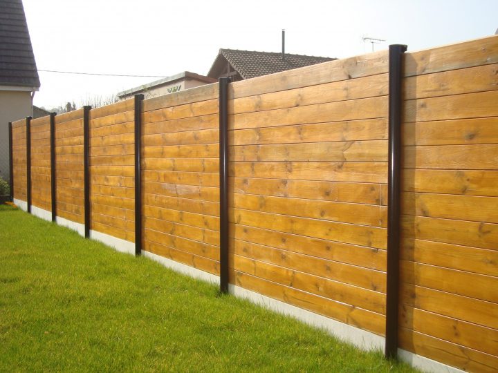 Clôture Occultante Métal Et Bois – Clôtures Bataille serapportantà Leroy Merlin Clôture Rigide