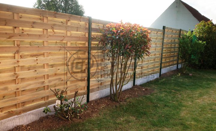 Clôture Panneau Bois Deluxe – Cloture Du Douaisis à Panneau Clôture Bois Brico Cash