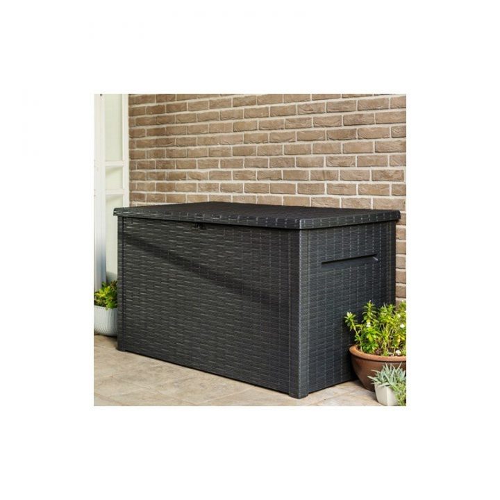 Coffre De Jardin Keter Java Rotin Xxl Box 870 L Anthracite à Coffre De Jardin Keter 2100L Castorama