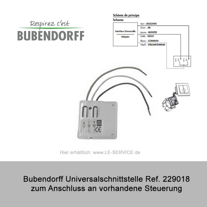 Interface Universelle Bubendorff à Bubendorff Domadoo Interface Universelle Bubendorff à Bubendorff Domadoo