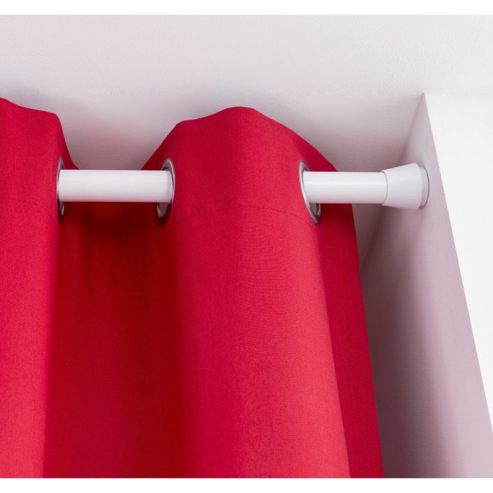 Kit De Tringle À Rideau Extensible Yuko Diam. 28 Mm Blanc destiné Tringle Rideau Leroy Merlin