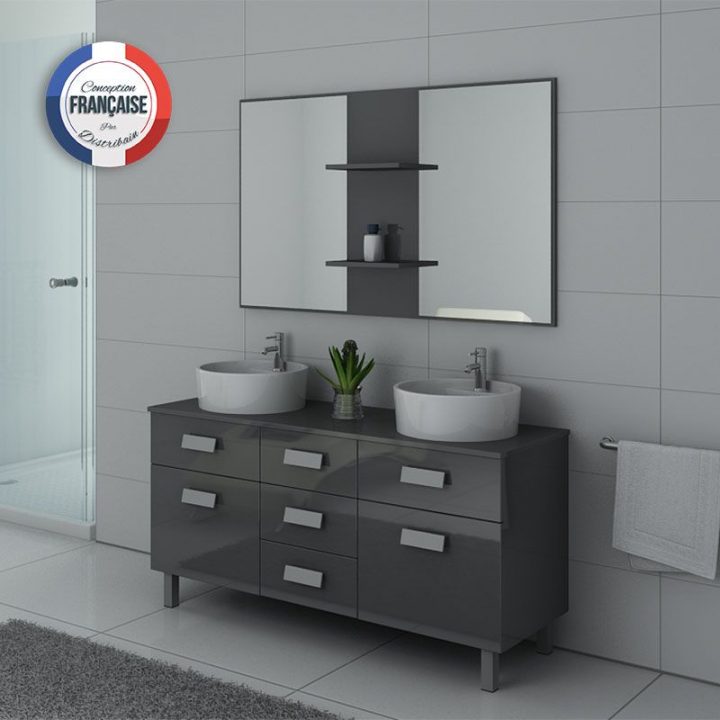 Meuble De Salle De Bain, Double Vasque, Gris, Dis911Gt à Brico Depot Meuble Salle De Bain Meuble De Salle De Bain, Double Vasque, Gris, Dis911Gt à Brico Depot Meuble Salle De Bain