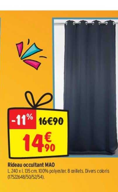 Offre Le Rideau À Œillets Occultant Atmosphera Chez Centrakor destiné Rideau Occultant Centrakor Offre Le Rideau À Œillets Occultant Atmosphera Chez Centrakor destiné Rideau Occultant Centrakor