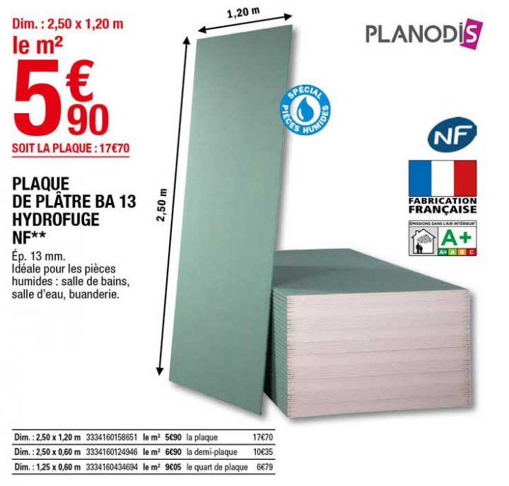 Offre Plaque De Plâtre Ba 13 Hydrofuge Nf Planodis Chez tout Plinthe Hydrofuge Brico Dépôt Offre Plaque De Plâtre Ba 13 Hydrofuge Nf Planodis Chez tout Plinthe Hydrofuge Brico Dépôt