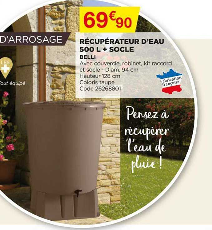 Offre Récupérateur D'Eau 300L Garantia Chez Brico Depot dedans Recuperateur Eau De Pluie Brico Dépôt Offre Récupérateur D'Eau 300L Garantia Chez Brico Depot dedans Recuperateur Eau De Pluie Brico Dépôt