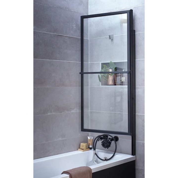 Pare-Baignoire 2 Volets Pivotant Coulissant H.140 X L.123 intérieur Paroi De Baignoire Leroy Merlin