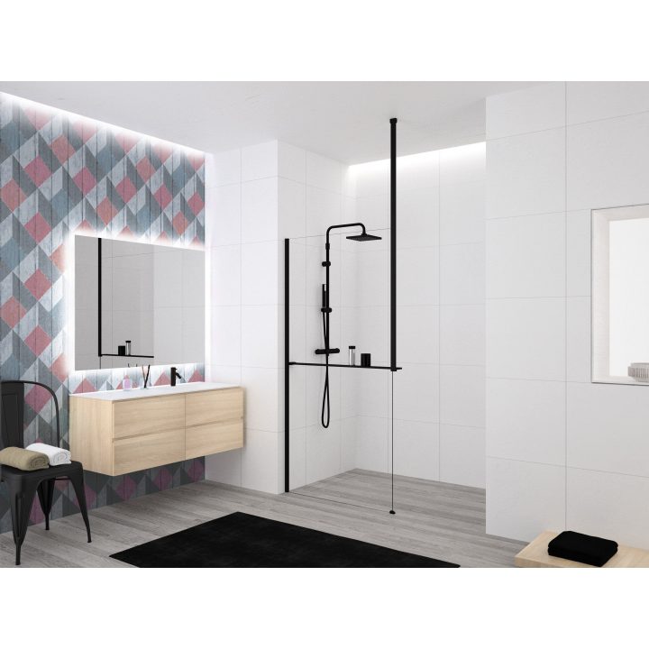 Paroi De Douche Gauche Noir, L.120 Cm, Ep.8 Mm Eli Design intérieur Paroi De Baignoire Leroy Merlin Paroi De Douche Gauche Noir, L.120 Cm, Ep.8 Mm Eli Design intérieur Paroi De Baignoire Leroy Merlin