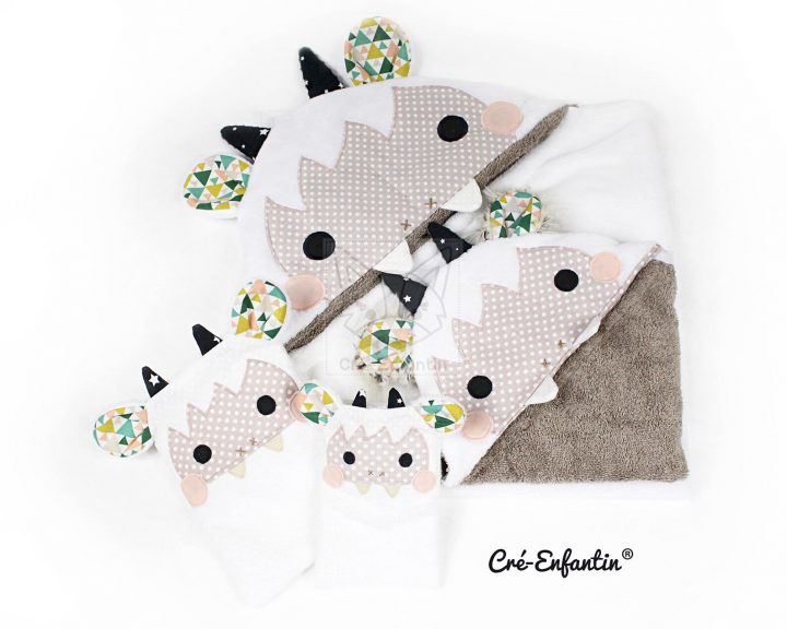 Patron De Couture Pdf Cape De Bain Et Gant De Toilette concernant Patron Gant De Toilette