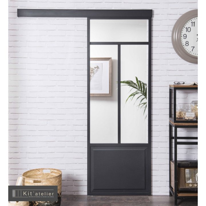 Porte Coulissante Personnalisable + Kit Modulo Bistrot destiné Kit Porte Coulissante Brico Depot