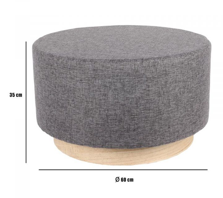 Pouf En Mdf Coloris Anthracite – 60 X 60 X 35 Cm – Pouf pour Pouf Poire Leroy Merlin