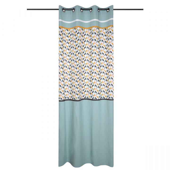 Rideau À Impressions Géométriques Multicolores concernant Rideau Tamisant Centrakor