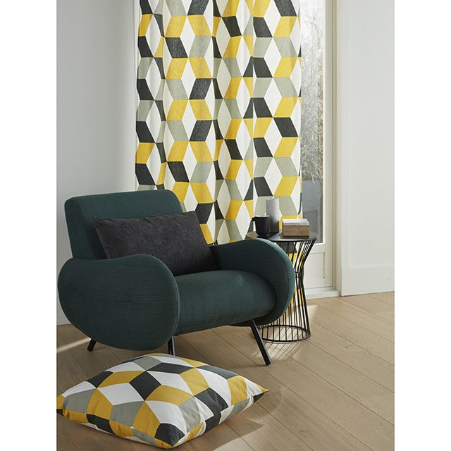 Rideau Bernau 3D Jaune 140 X 240 Cm – Castorama | Deco tout Pret A Poser Castorama Rideau Bernau 3D Jaune 140 X 240 Cm – Castorama | Deco tout Pret A Poser Castorama