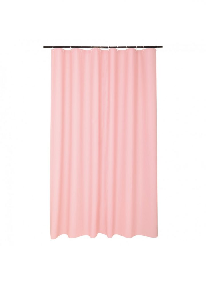 Rideau De Douche Uni En Peva (Rose Poudré) – Homebain serapportantà Rideau Tosca Rose Poudre