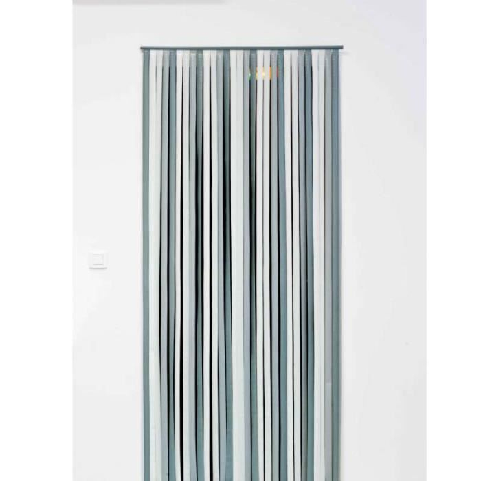 Rideau De Porte Gris 90X200Cm – Achat / Vente Rideau tout Rideau De Porte Lanière Plastique