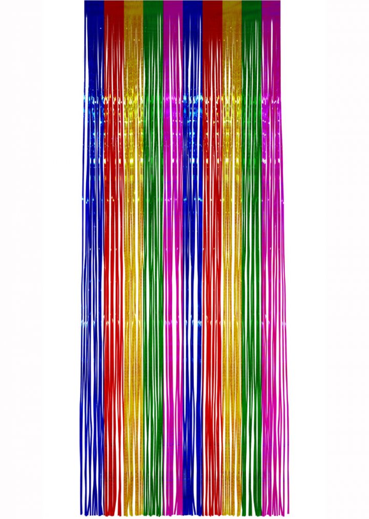 Rideau De Porte, Lamelles Multicolores – Aux Feux De La concernant Rideaux Plastiques Lamelles