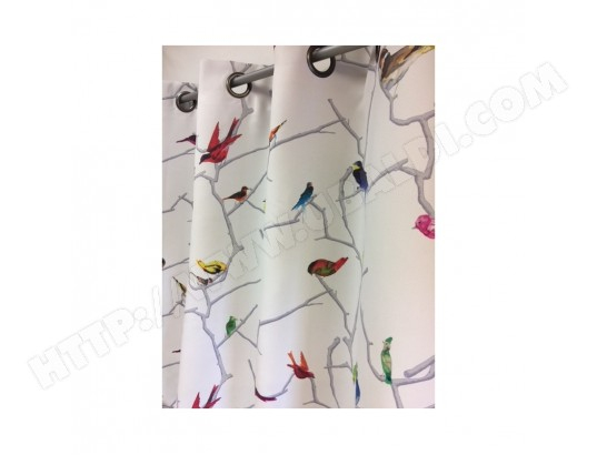 Rideau Occultant Motif Colibris Linder 1210_3443 Pas Cher serapportantà Linder Rideau Occultant