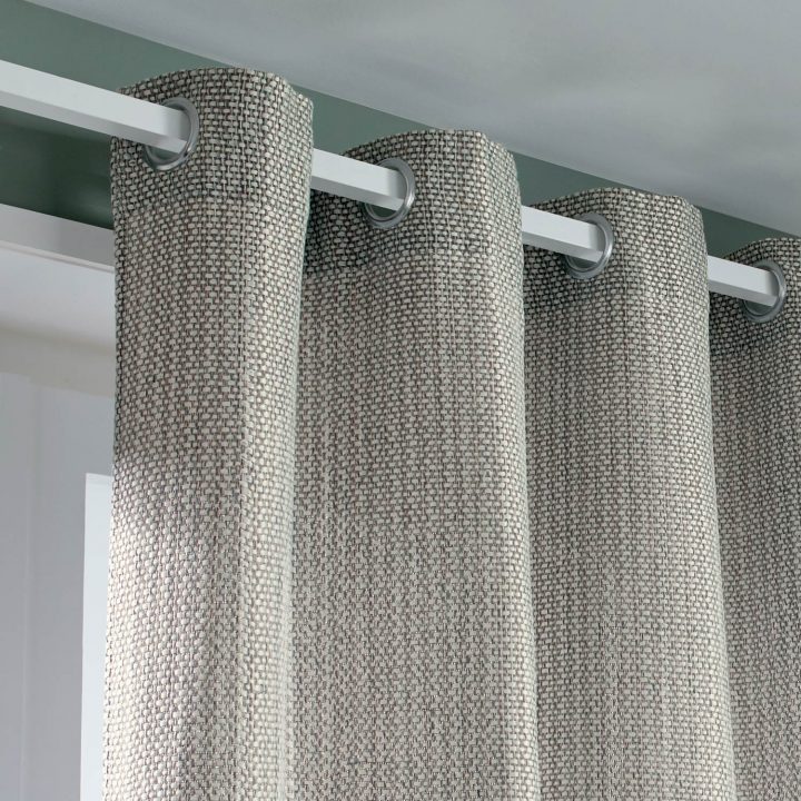 Rideau Tamisant, Erik Gris Clair L.140 X H.260 Cm | Leroy tout Tringle Rideau Leroy Merlin