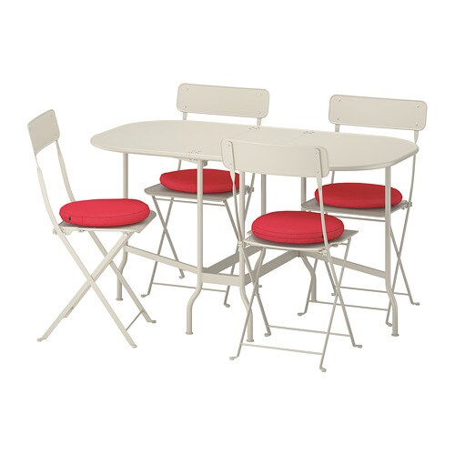 Saltholmen Table Pliante + 4 Chaises, Ext – Saltholmen dedans Chaise Pliante Ikea Jardin