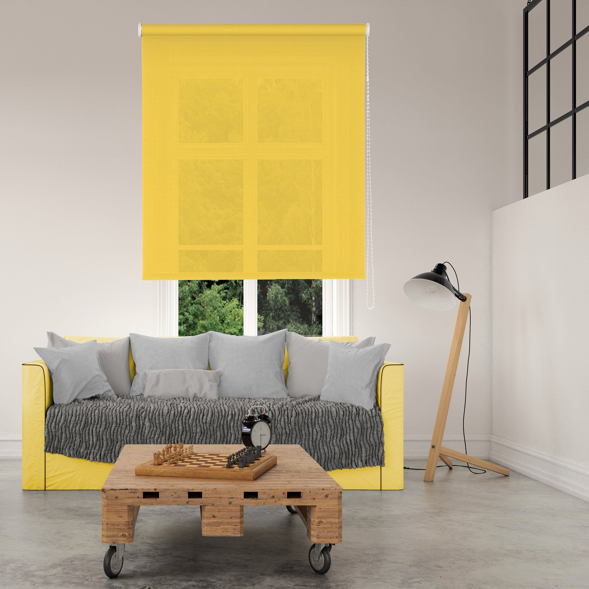 Store Enrouleur Tamisant, Jaune Screen Nove, L.165 X H.250