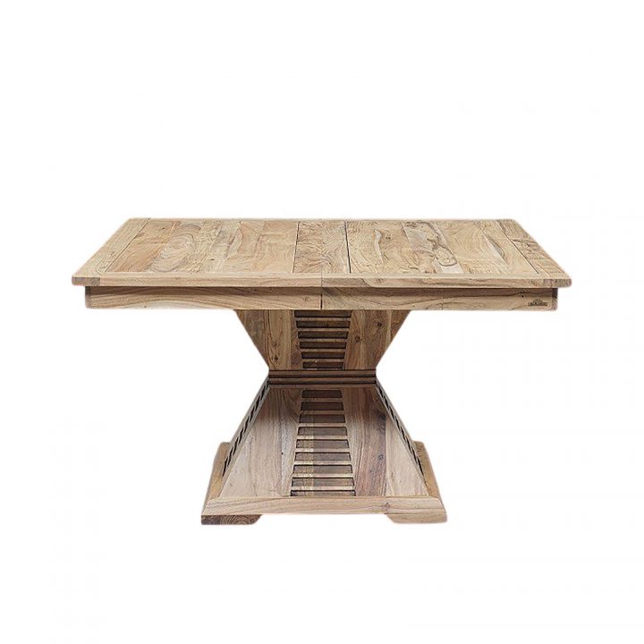 Table À Manger Carrée – Rallonge Centrale "Acacia Luxor" tout Table Carrée Avec Pied Central Table À Manger Carrée – Rallonge Centrale "Acacia Luxor" tout Table Carrée Avec Pied Central