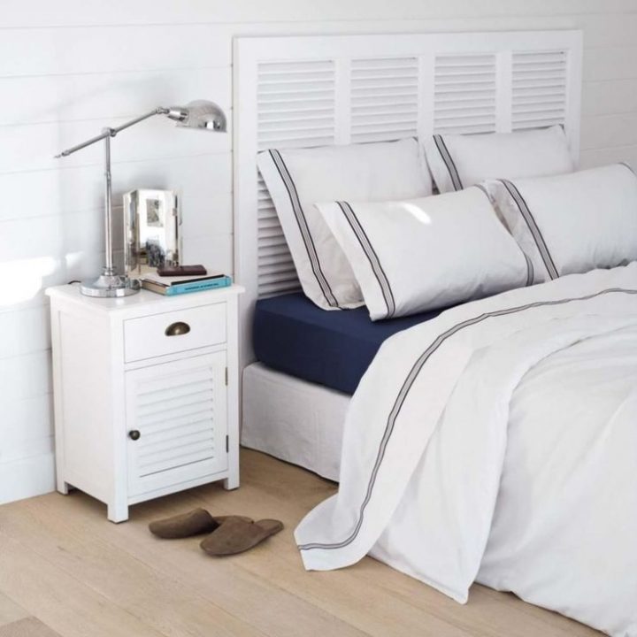 Table De Chevet 1 Tiroir Blanche | Maisons Du Monde serapportantà Voilage Lit Baldaquin Maison Du Monde