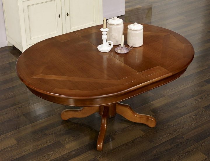 Table Ovale Pied Central Annie 160X120 En Merisier De destiné Table Carrée Avec Pied Central Table Ovale Pied Central Annie 160X120 En Merisier De destiné Table Carrée Avec Pied Central